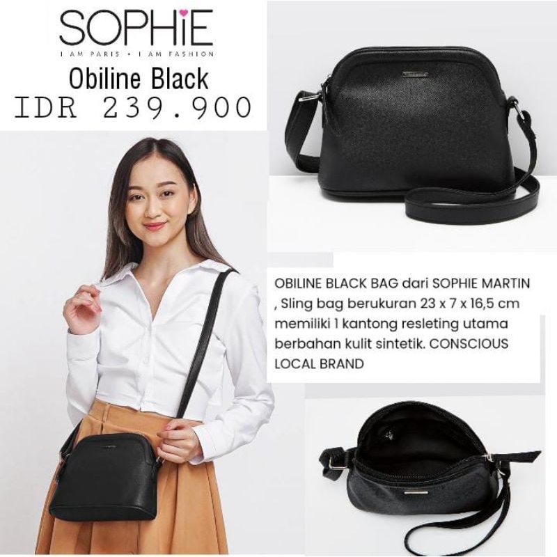 TAS OBILINE CREAM SOPHIE MARTIN PARIS TAS SELEMPANG WANITA TAS KERJA WANITA TAS SHOPIE ORIGINAL TERB