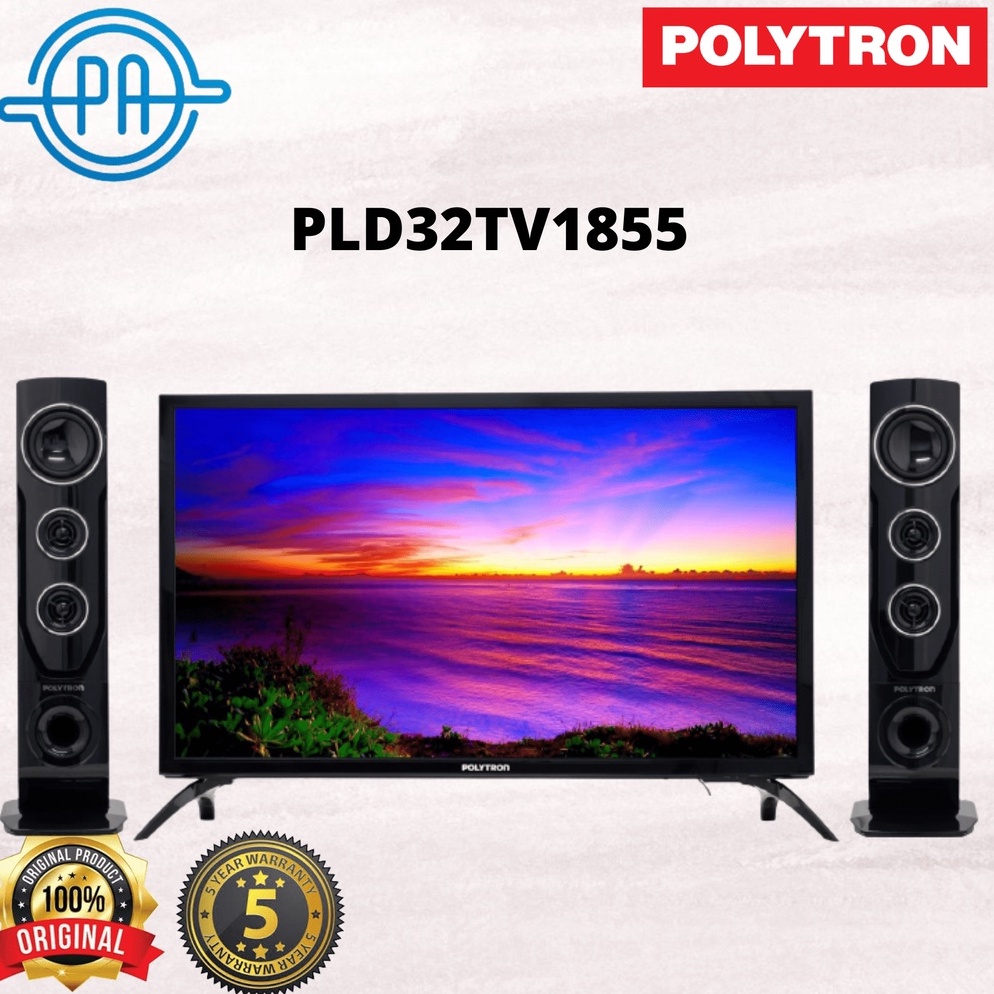 ART V12D TV LED DIGITAL POLYTRON 32 INCH PLD32TV1855  PLD32TV1755 TV DIGITAL  SPEAKER TOWER CINEMAX