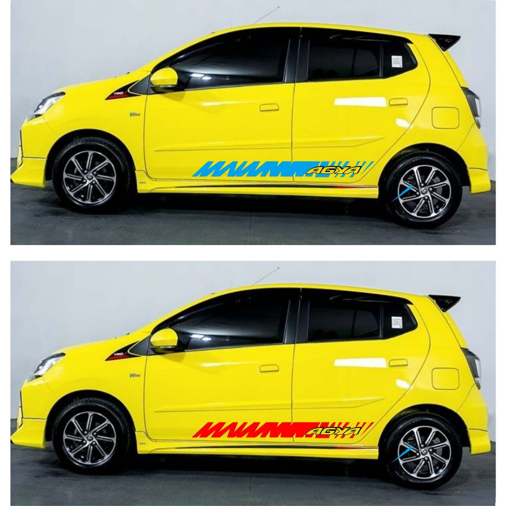 sticker mobil agya custom minimalis