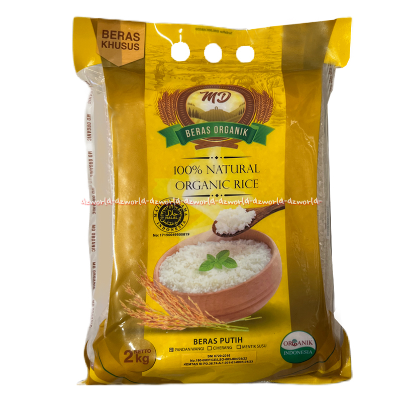 

MD 2kg Beras Organik Beras Khusus Putih 100% Natural Organic Rice Rich 2 Kilo White Rice Mentik Susu M D