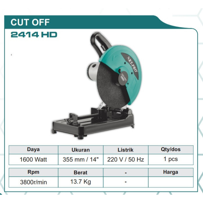 NRT PRO 2414 HD MESIN CUT OFF / NRT PRO MESIN CUT OFF