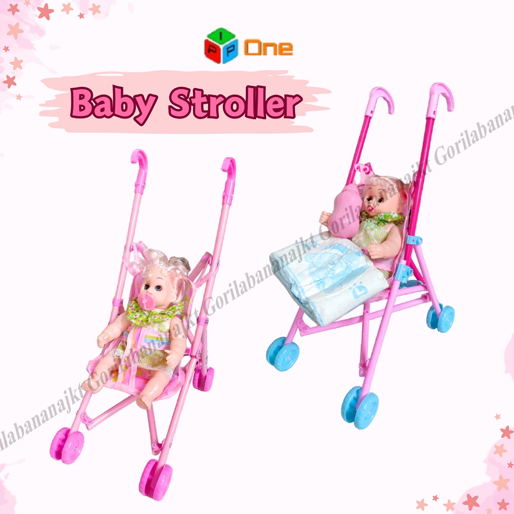 MAINAN BONEKA BAYI STROLLER Baby Troli