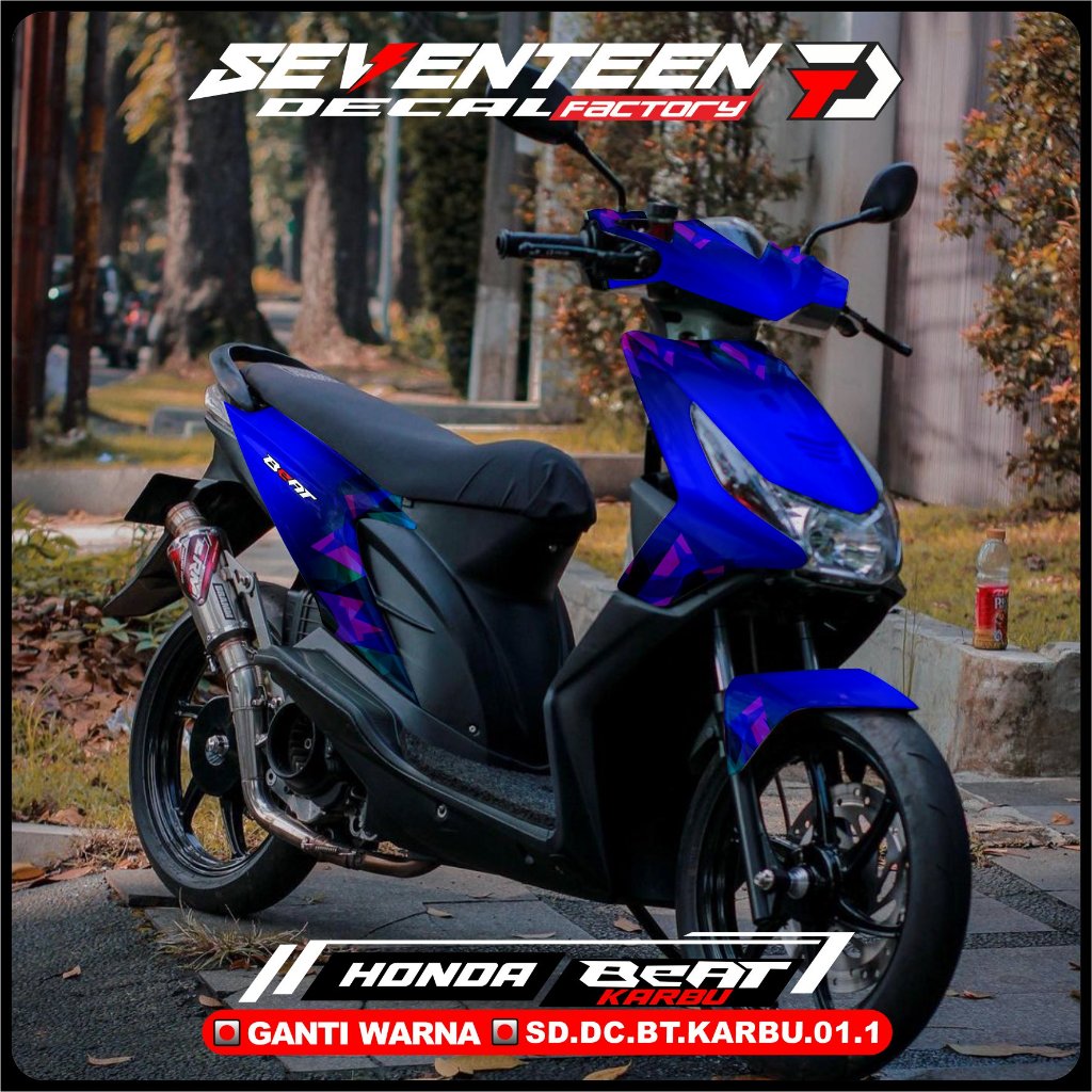 Decal Stiker BEAT KARBU full Body POLOS Sticker full Body Motor BEAT KARBU 01