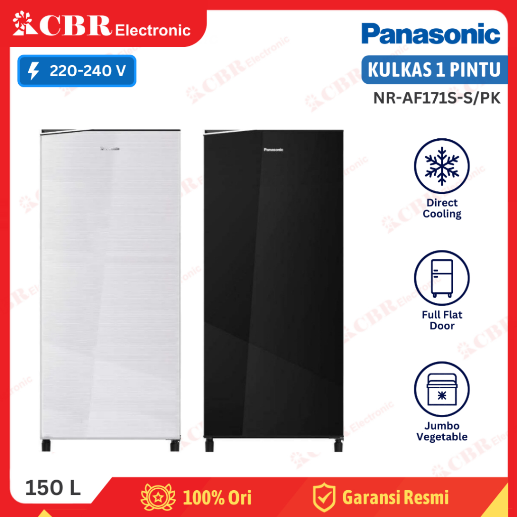 Kulkas PANASONIC 1 Pintu NR-AF171S-S / NR-AF171S-PK (150 L)
