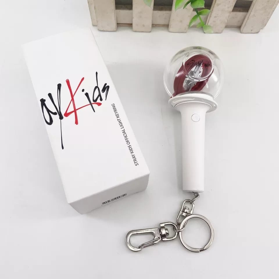 MINI LIGHT STICK Gantungan Kunci EXO NCT Stray Kids KeyChain Lightstick KPOP