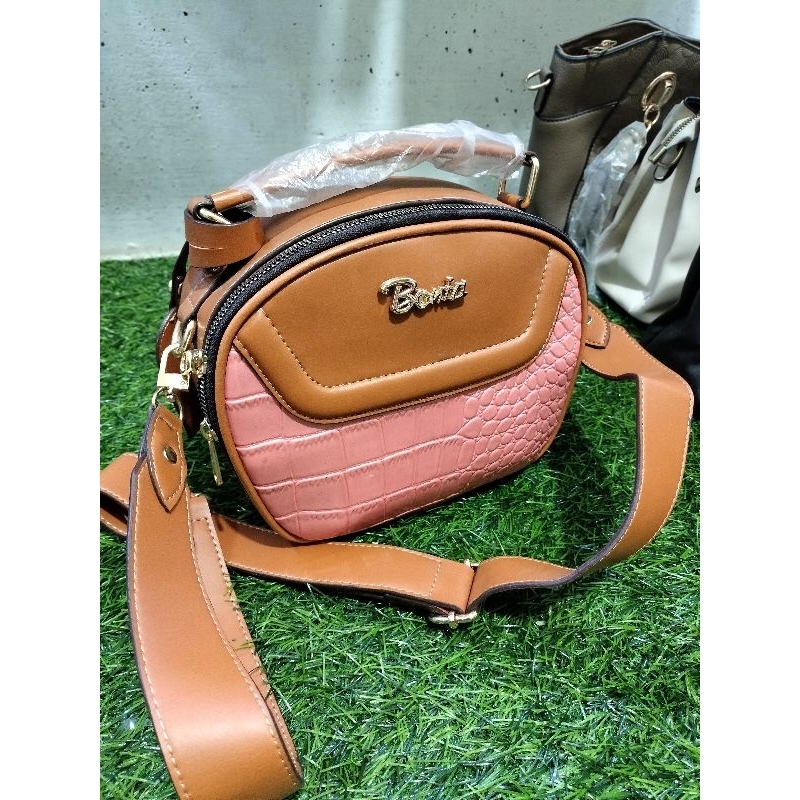 Tas Wanita Bonia Bulat Kulit Premium