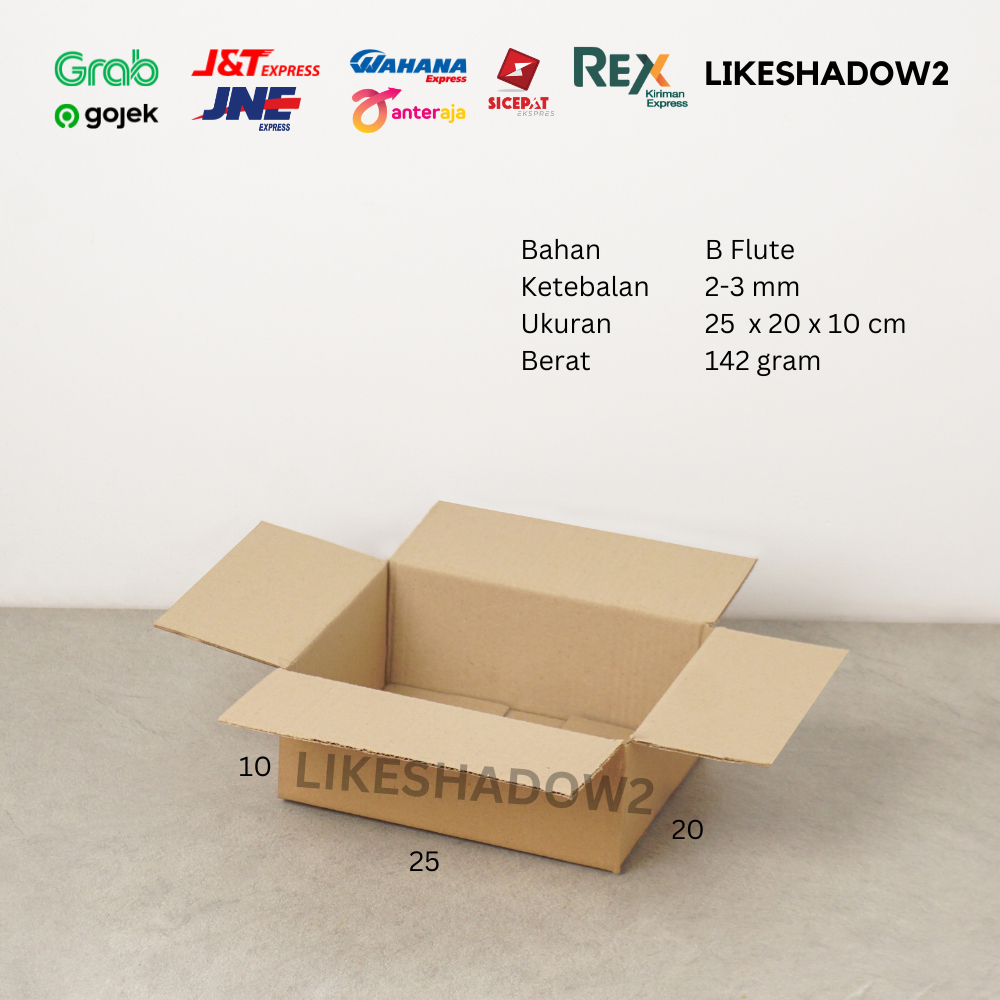 

Kardus Packing/ 25x20x10 cm/ 25 x 20 x 10 cm / Dus Online Shop/ Kotak Packaging/ B Flute