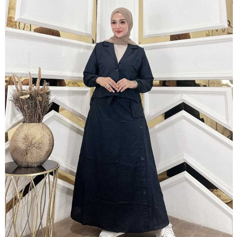 Kaharu One Set Rompi Fashion Muslim Wanita Kekinian