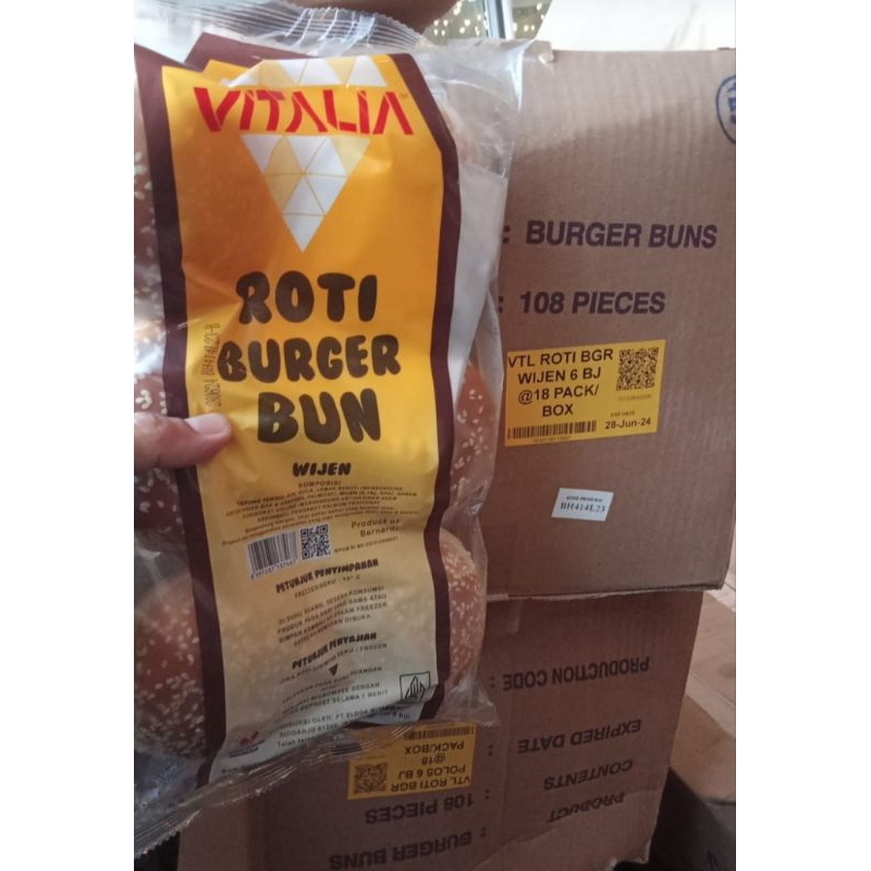 

Vitalia Roti Burger Bun Termurah / Roti Burger Wijen / Roti Burger Polos