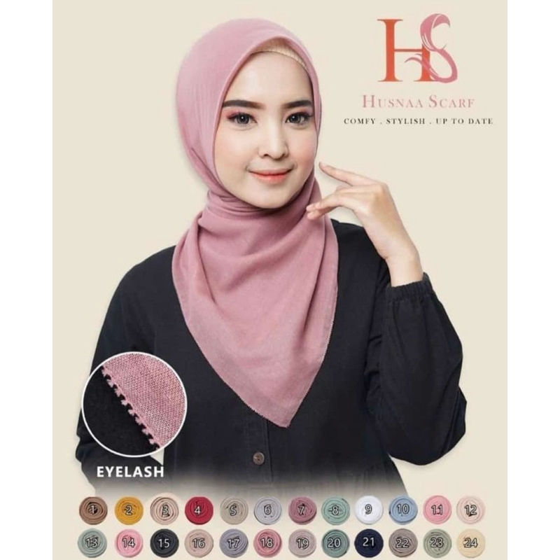 SEGI EMPAT POLOS /SEGI EMPAT EMPAT  POLOS BY HUSNAA SCARF/ SEGI EMPAT TERBARU