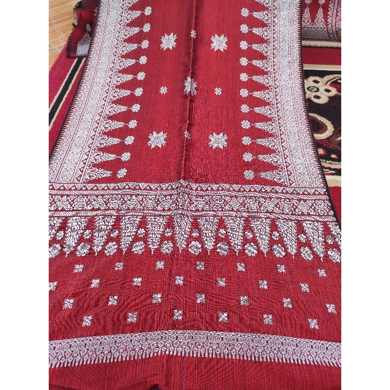 songket palembang benang silver