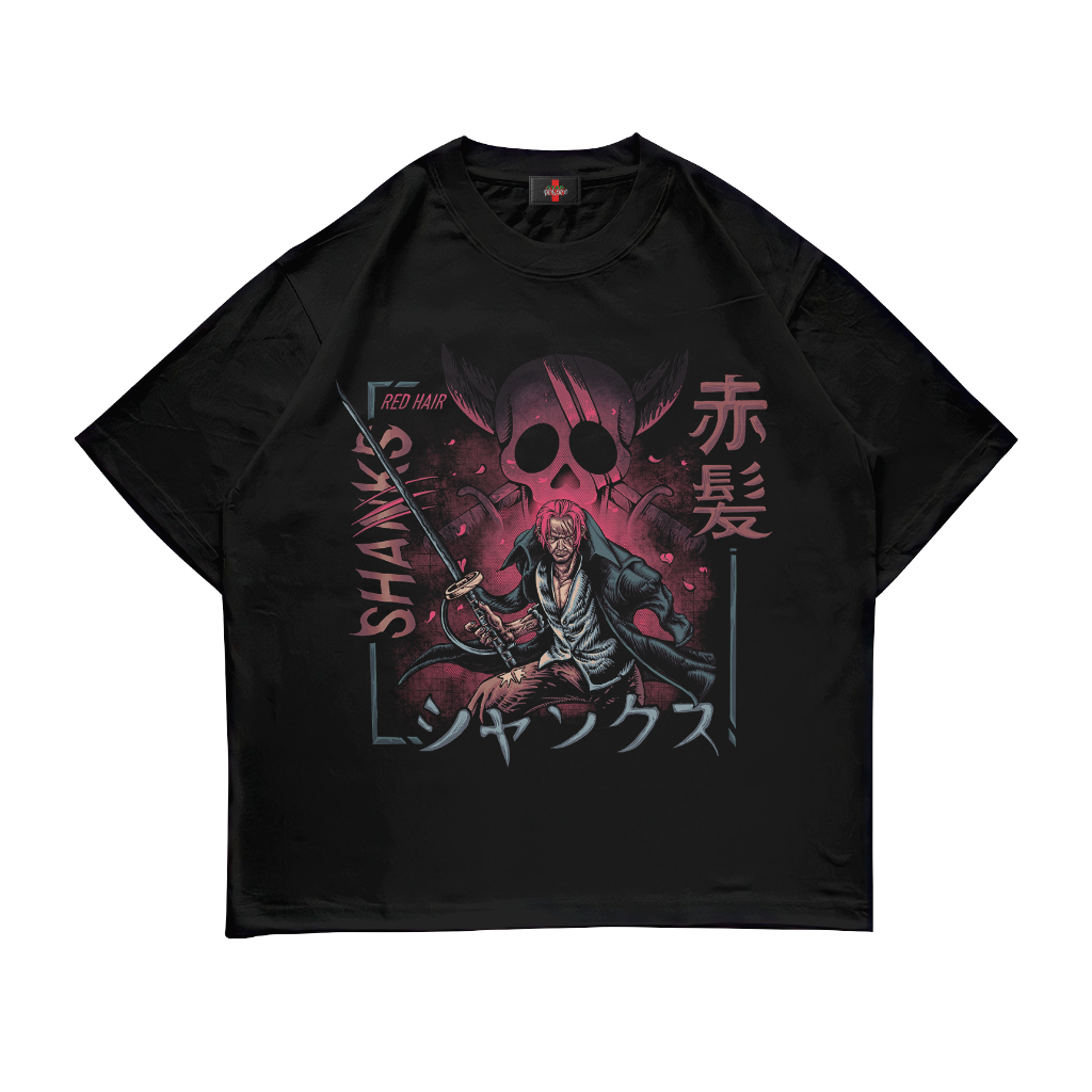 STARPERSON | KAOS ANIME ONE PIECE RED HAIR SHANKS 24S | UNISEX | GRUNGE | Y2K | METAL | BOOTLEG | AN
