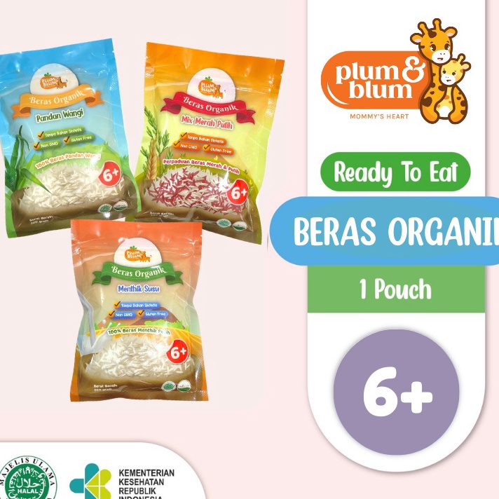 

99 BRANDS FESTIVAL Plum Blum Beras Organik MPASI Beras Merah Pandan Wangi 3 gr