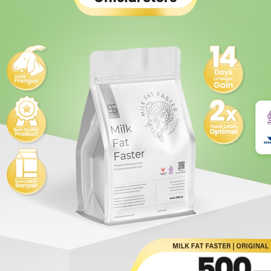 

C6369 Ternak Syams Premium Susu Penggemuk Penambah Kenaikan Berat Badan Ideal Varian Kambing Etawa Full Cream 5 gram 12 Kg Milk Fat Faster Organik Suplemen Vitamin Makanan minuman Obat Kapsul Aman Asli Original BPOM HALAL LPPOM weight gain