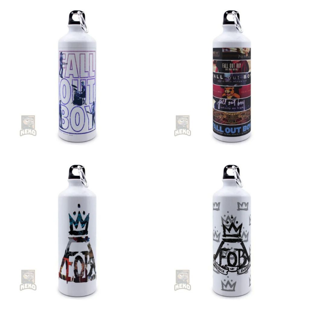 Botol Sport Band Fall Out Boy Pop Punk logo Collage Poster