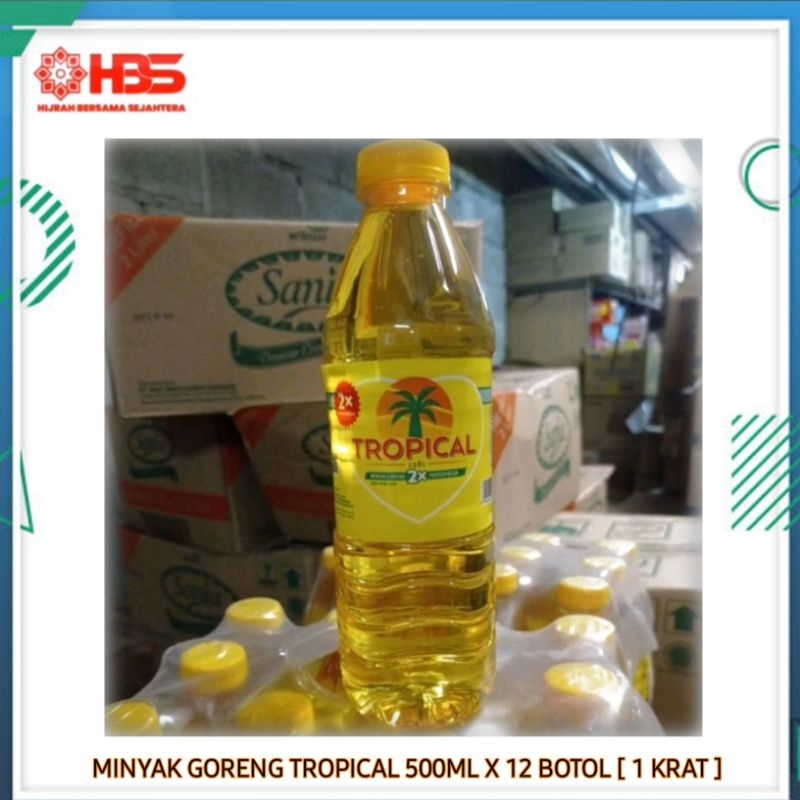 

MINYAK GORENG TROPICAL 500ML X 12 BOTOL [ 1 KRAT ] FREE PACKING