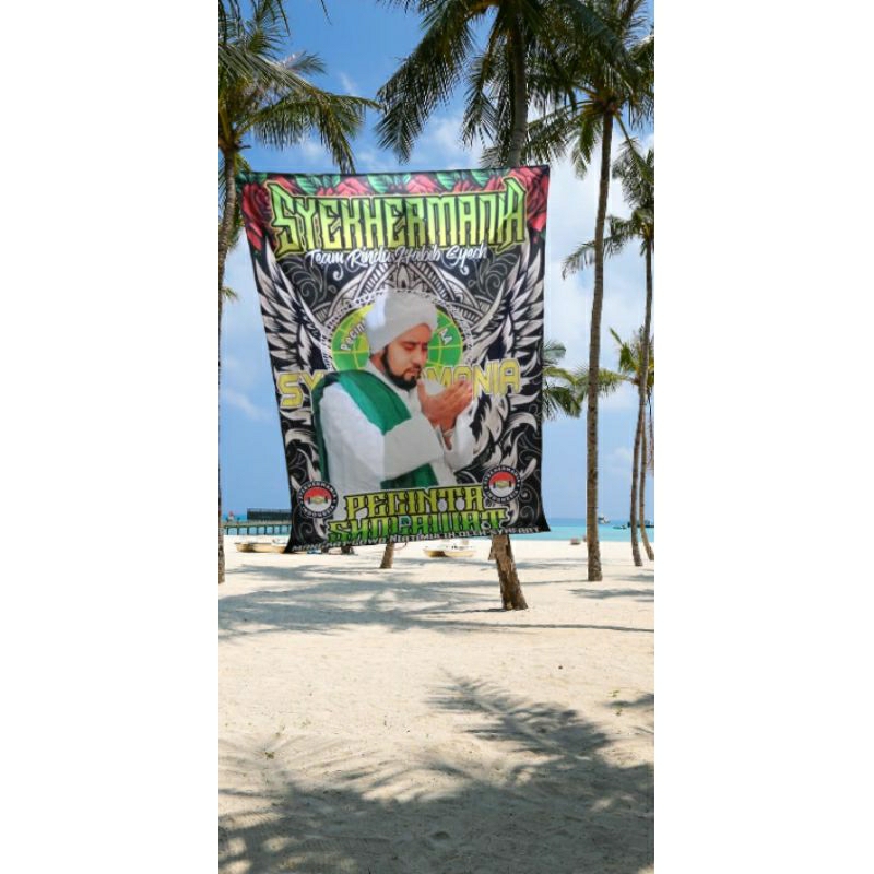 spanduk.bendera.pecinta sholawat syekhermania 200x150cm