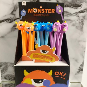 

Shack Gel Pen Monster/Karakter Lucu Karet 3D Bisa Goyang