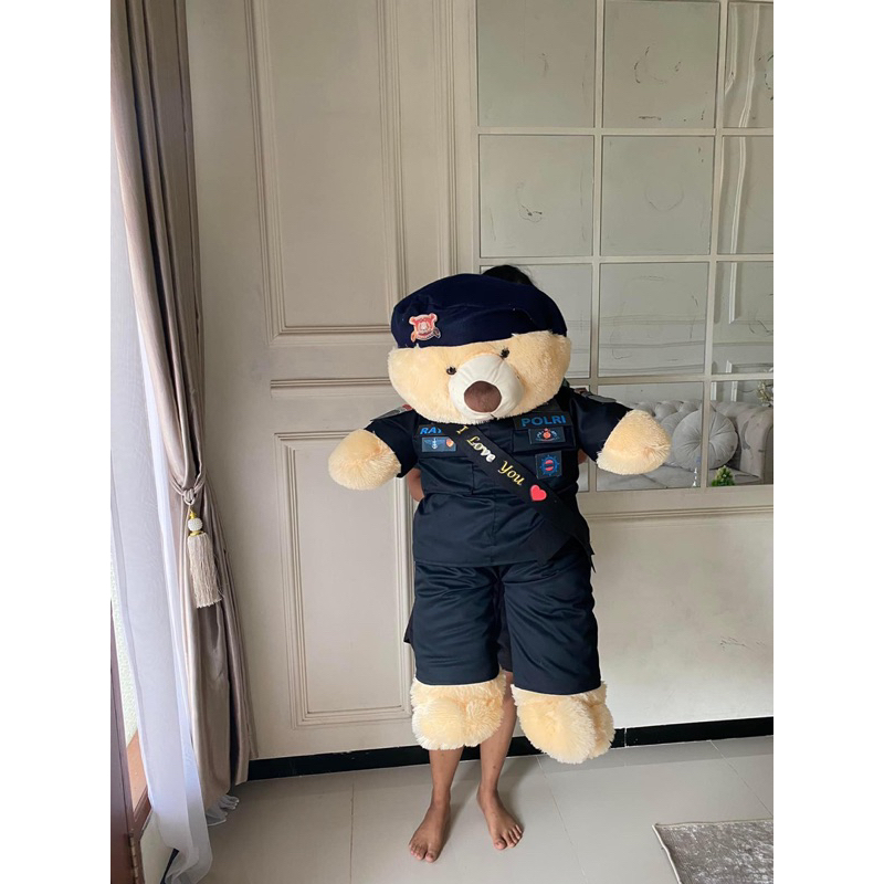 BONEKA BRIMOB HITAM 100CM