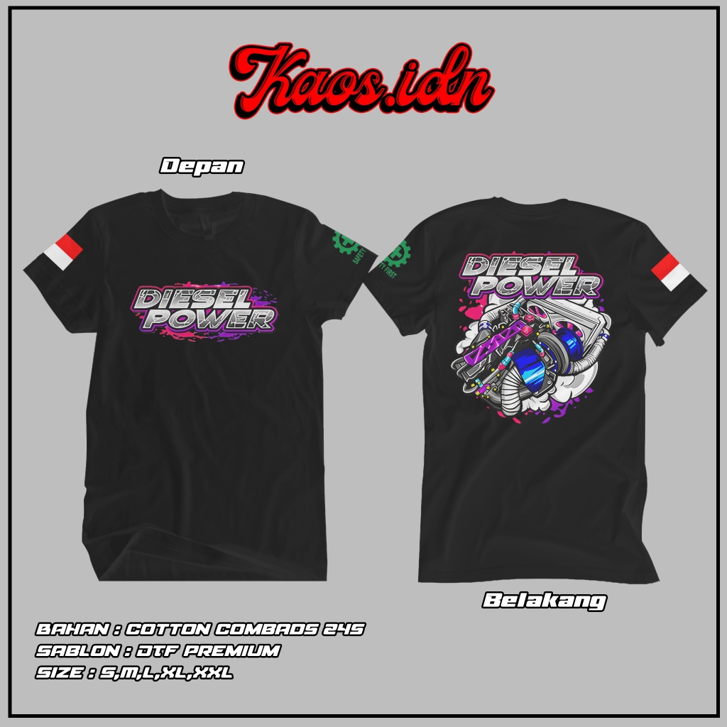 [Bisa COD] Kaos DIESEL POWER Original Merchandise | Kaos Katun 24s Asli | Baju Kaos Viral Diesel Gan