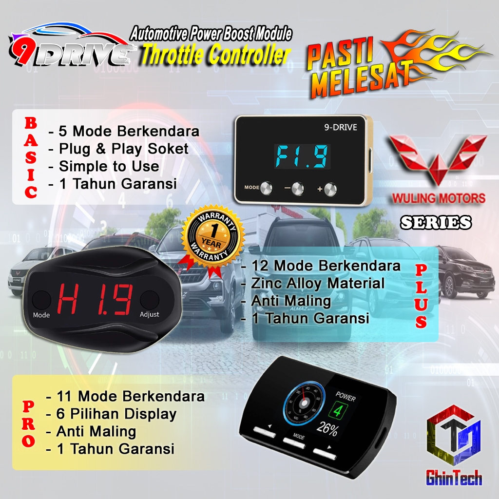 9 DRIVE 12 DRIVE WULING SERIES THROTTLE CONTROLLER PIGGYBACK MOBIL WULING REMAP ECU CONFERO FORMO CO