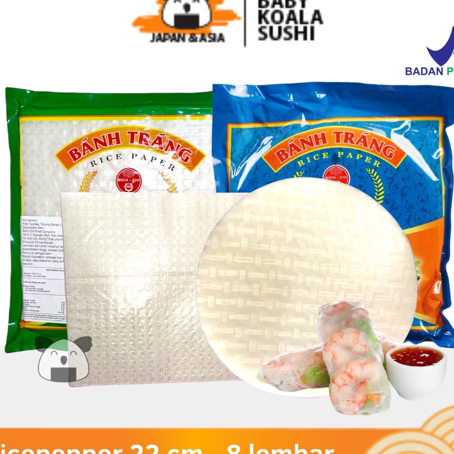 

PROMO SALE BANH TRANG Vietnam Rice Paper 22 cm 8 s Kulit Lumpia Springroll Import