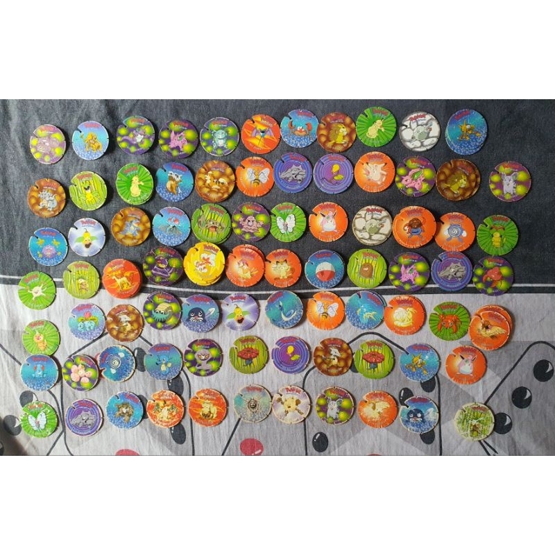 [WAJIB PILIH JNT] Tazos Chiki Pokemon Jadul Spin Smash 3d Pentazo Tajos Part 1