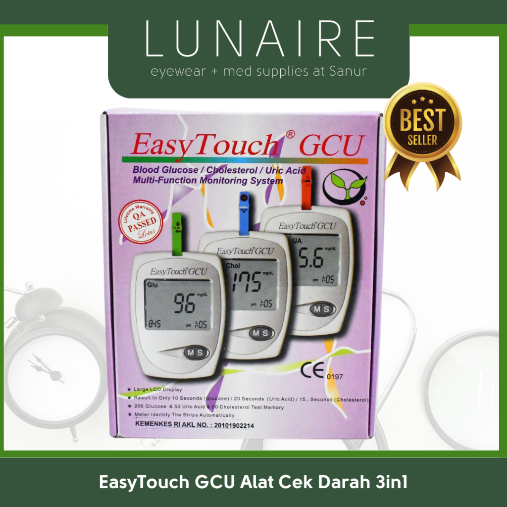 Easytouch Alat Tes Gula Darah Kolesterol Asam Urat 3 in 1 Multicheck Easy Touch GCU