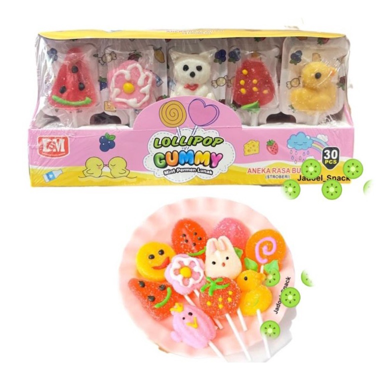 

Splash Lollipop Gummy Mint Permen Lunak Aneka Rasa Box isi 3 Pcs