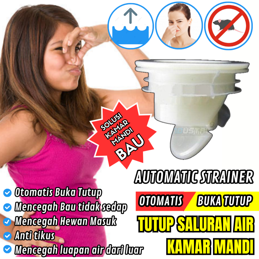 Solusi Kecoa Masuk Drainase Saluran Air Kamar mandi Otomatis Buka Tutup