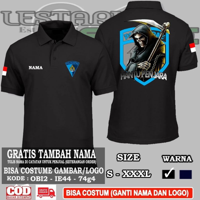 kaos polo polsuspas hantu penjara - Kaos kerah polisi polsuspas hantu penjara