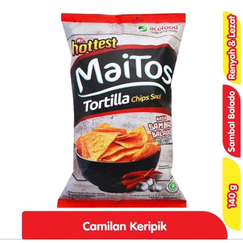 

Mr. hottest Maitos Tortilla Sambal Balado 140 g