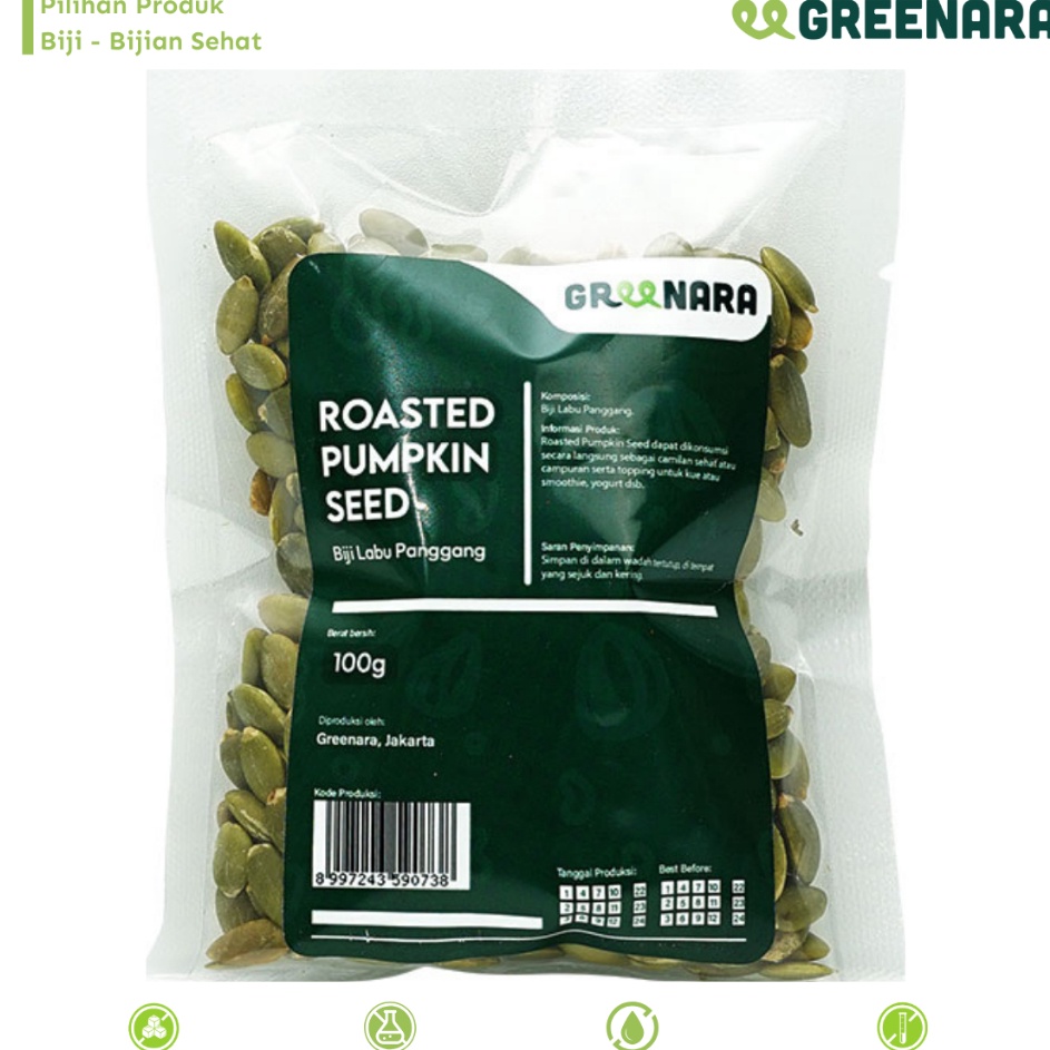 

STOK SIAP COD Greenara Biji Labu Panggang 1gr Roasted Pumpkin Seed