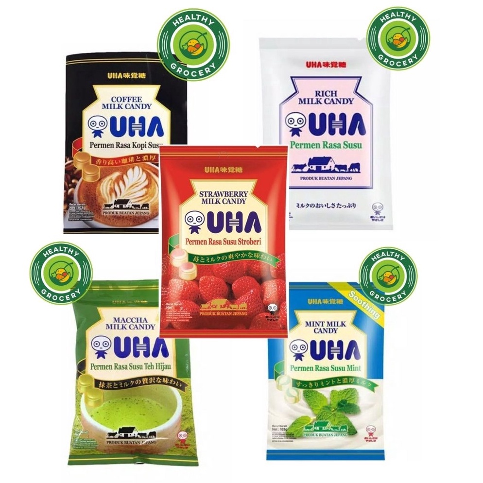 

DISKON Uha Milk Candy Coffee Mint Matcha 13gr Permen Susu Rasa Coffee Mint Matcha Strawberry