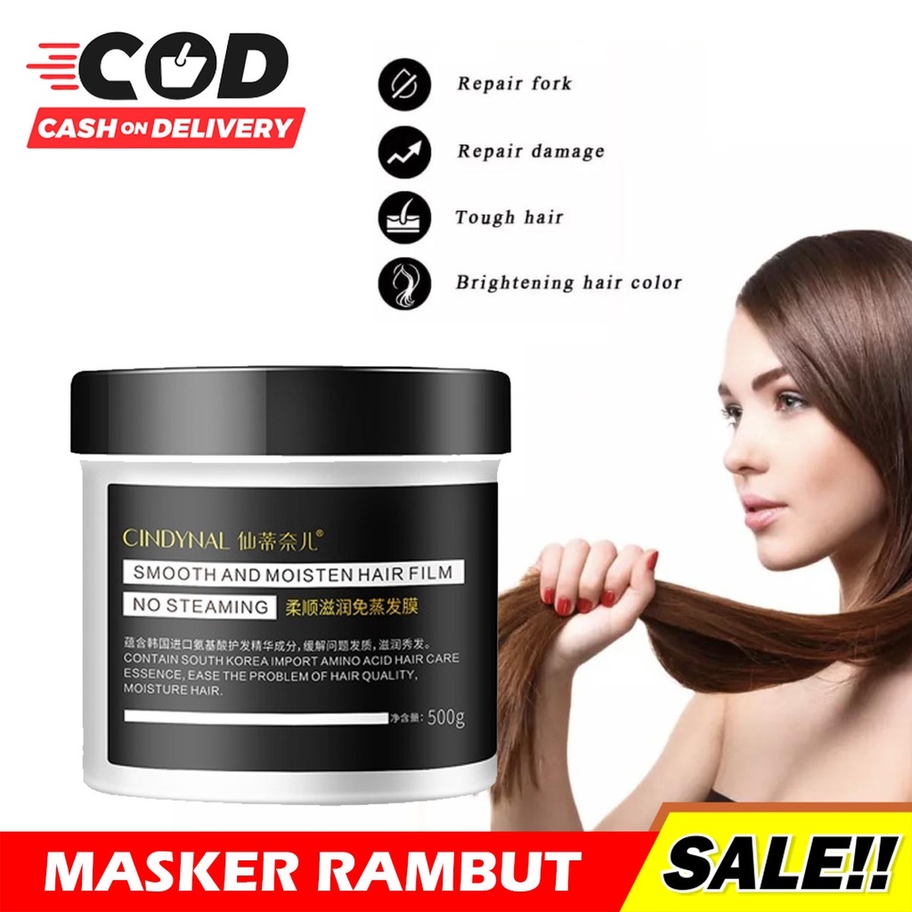 Hair Mask Cindynal Keratin Smoothing Repairs Hair Treatment Salon 500 Gram - Pelurus Rambut