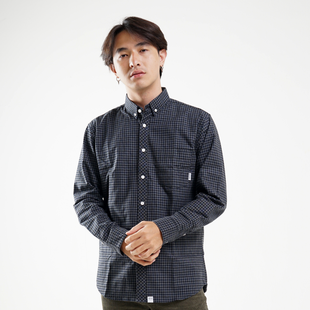 Sunnylands Norschel  Flannel Shirt -Navy Grey Case