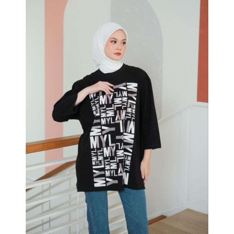 ATASAN KAOS OVERSIZE MYLADY HIJAB ORIGINAL || MOUNEERASHOP