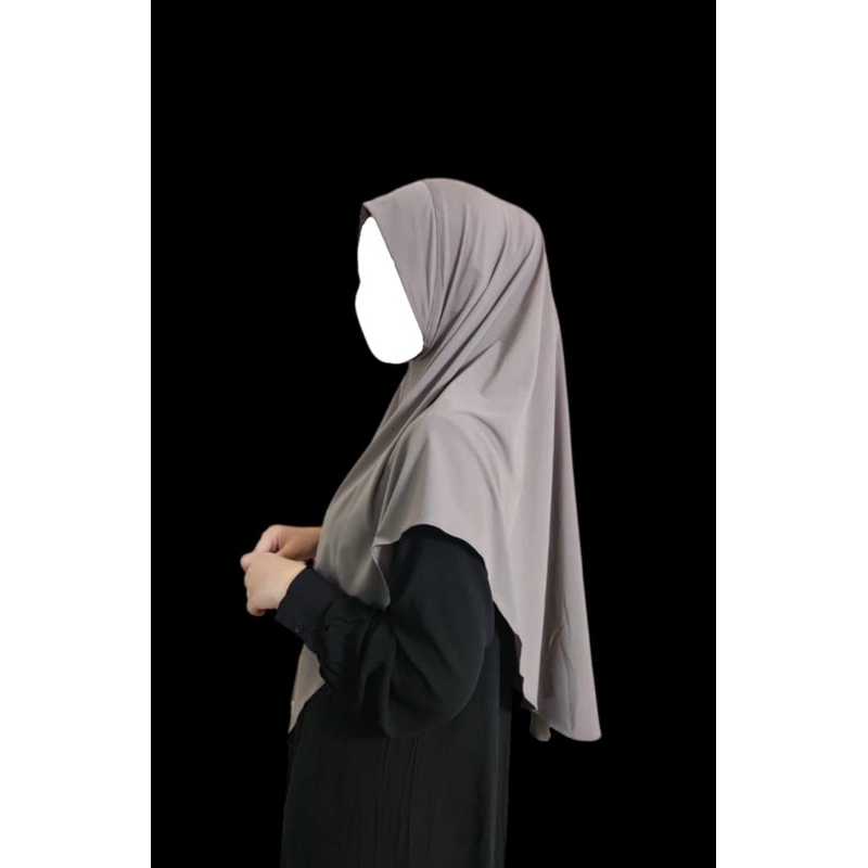 Jilbab Instan Polos Nonpad Jersey Premium Bergo Syari Instant Shawl Hijab Grey Pink Rose Mauve Beige