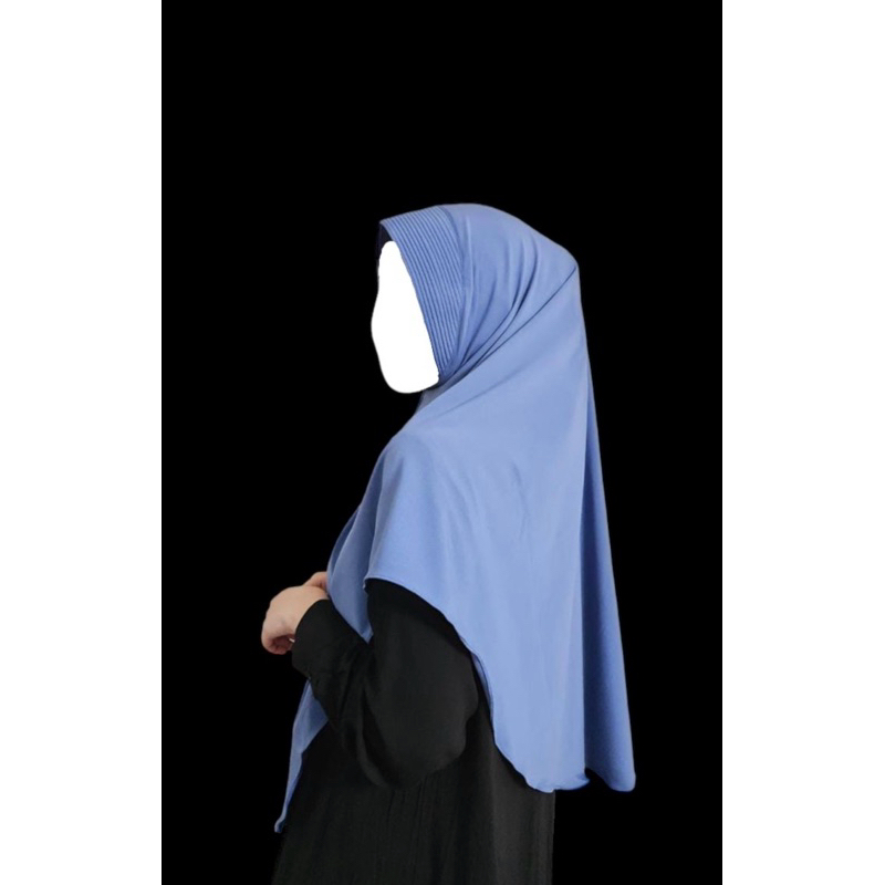 Hijab Instan Polos Pad Hardpad Jersey Premium Bergo Syari Instant Shawl Denim Pink Rose Mauve