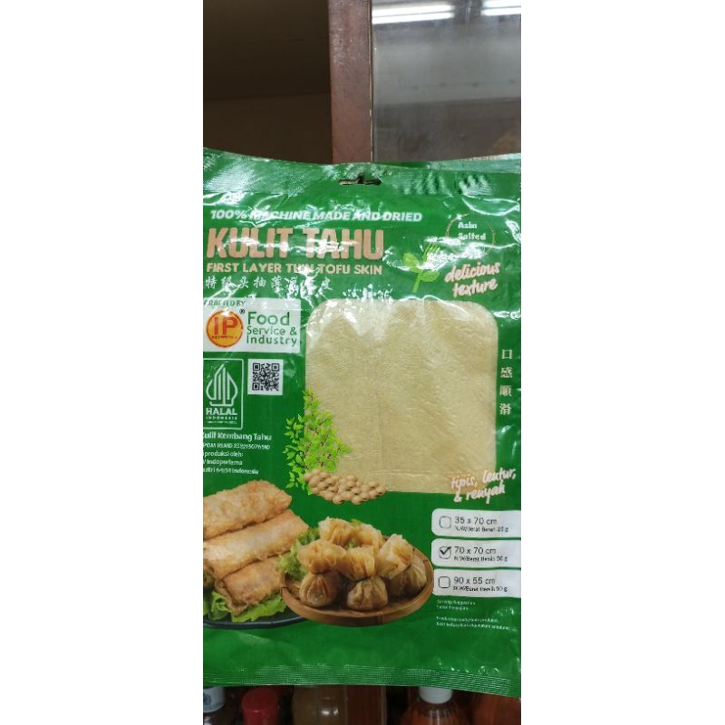 kembang tahu /kulit tahu buat gulung 25gr/25×70