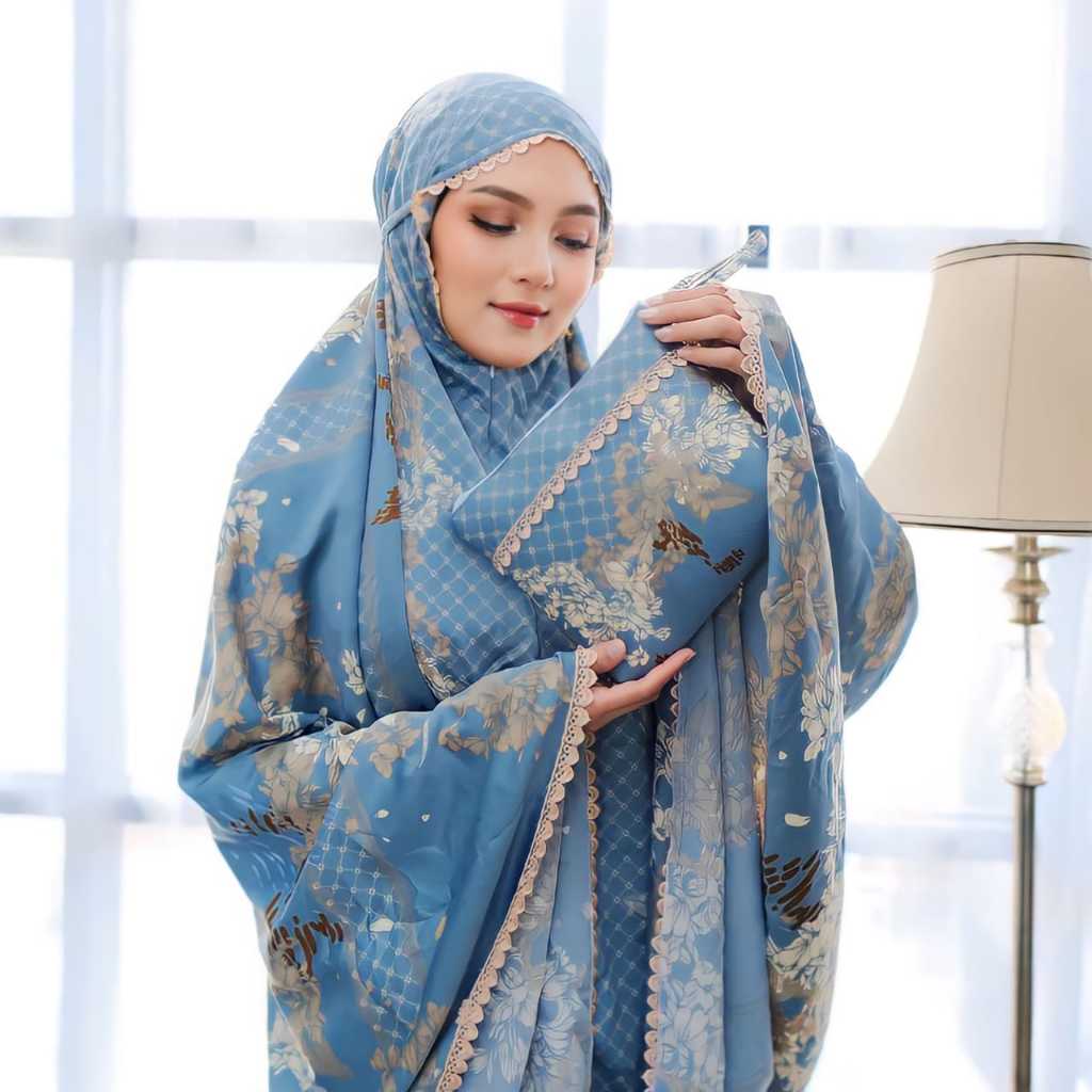 Mukena Silk Renda Dewasa Jumbo 2in1 // Mukena Silk Premium 2in1 Traveling