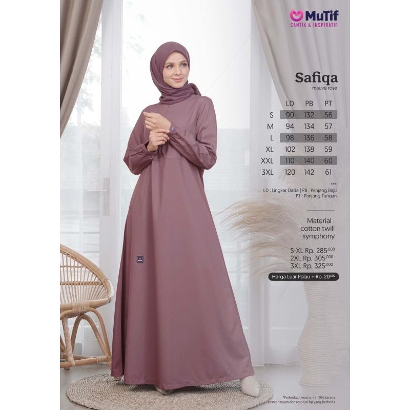 gamis mutif safiqa