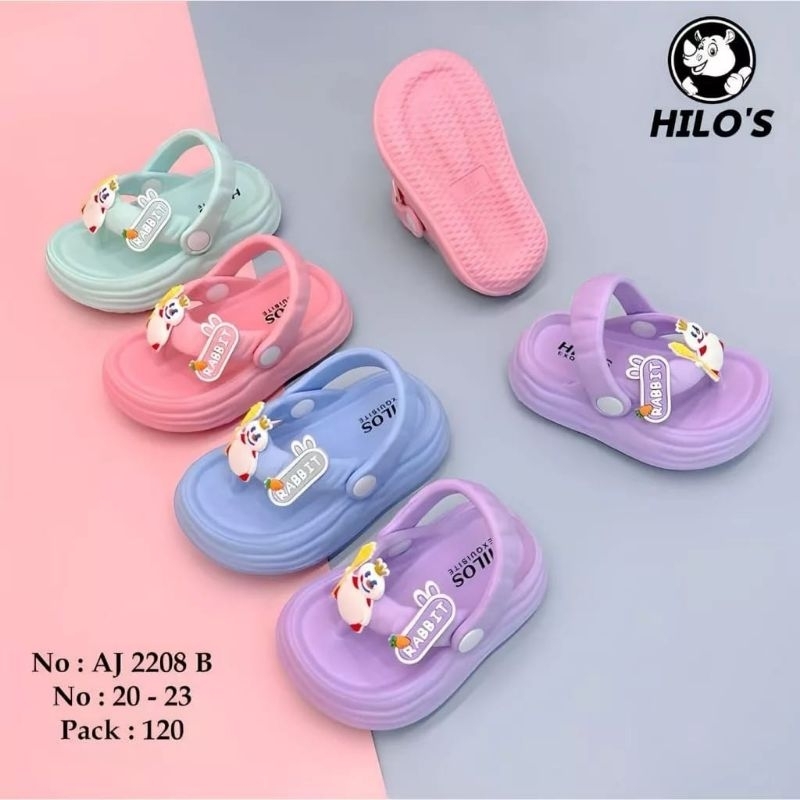 	 KKY-[SANDAL ANAK] Karakter Sendal Jepit Japit Mixue Rabbit Tali Belakang Hilos Balita	