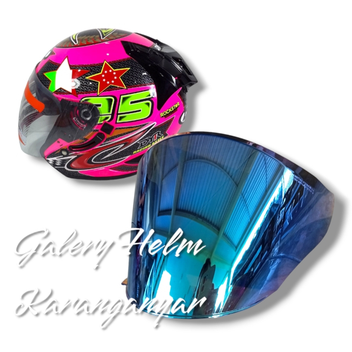 (TM1) Kaca Flat visor DYR DRAGON COP 2 VISOR all Varian Kaca Helm DYR centro galaxy
