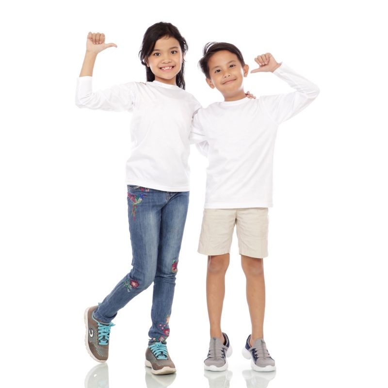 KAOS POLOS ANAK LENGAN PANJANG SOFT 30S PREMIUM  OBLONG ANAK T-SHIRT ANAK MURAH