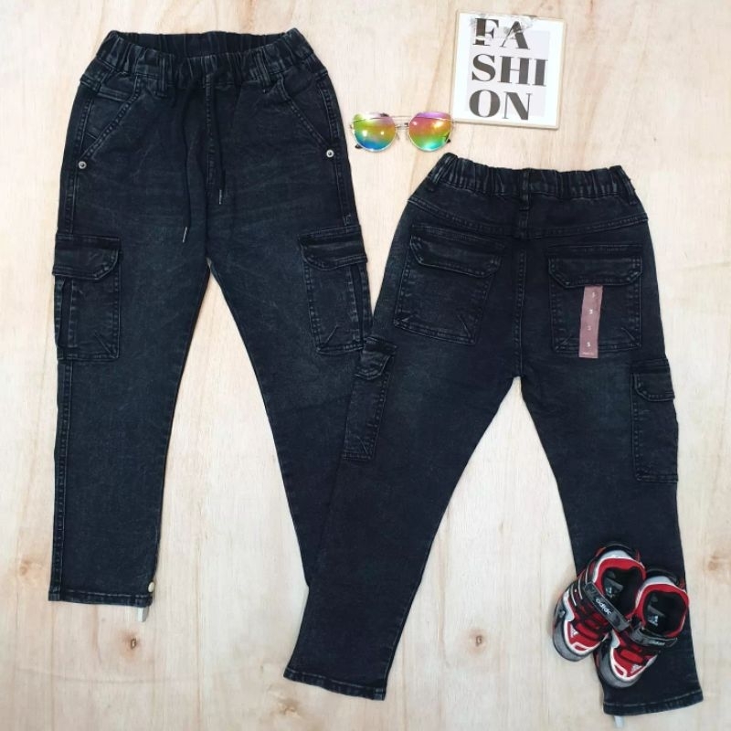 Celana jeans cargo anak cowok