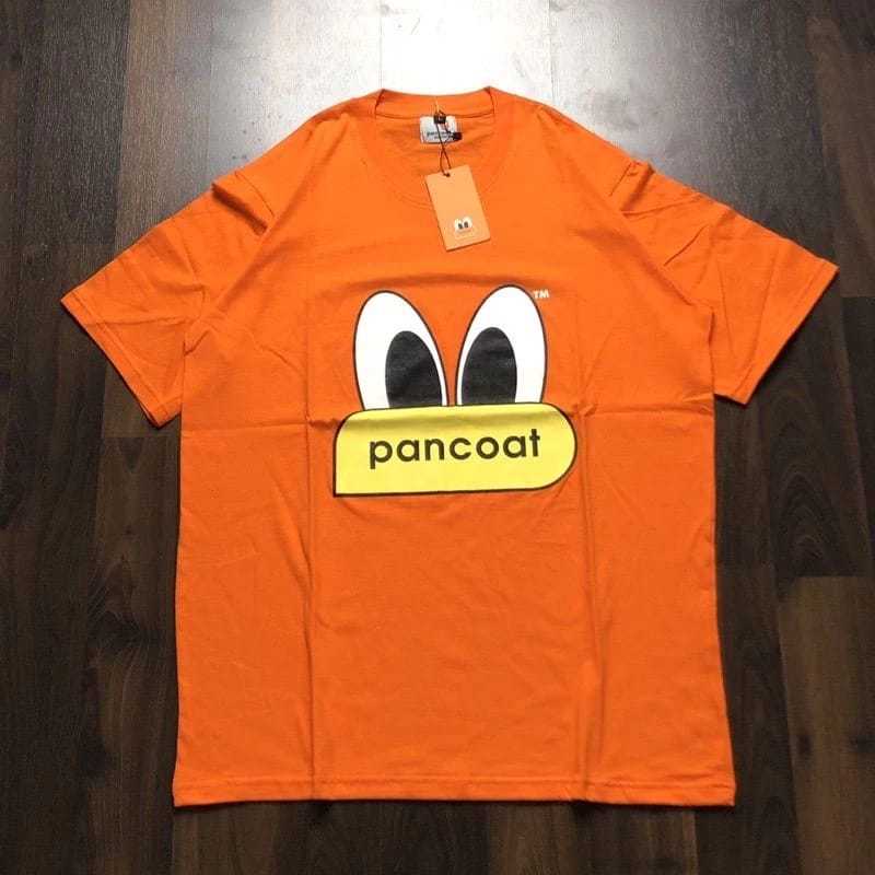 KAOS PANCOAT orange  LOGO MIRROR ORIGINAL 1:1 - Kaos Pancoat Catton Combet 30s S.M.L.XL - Kaos Pria 