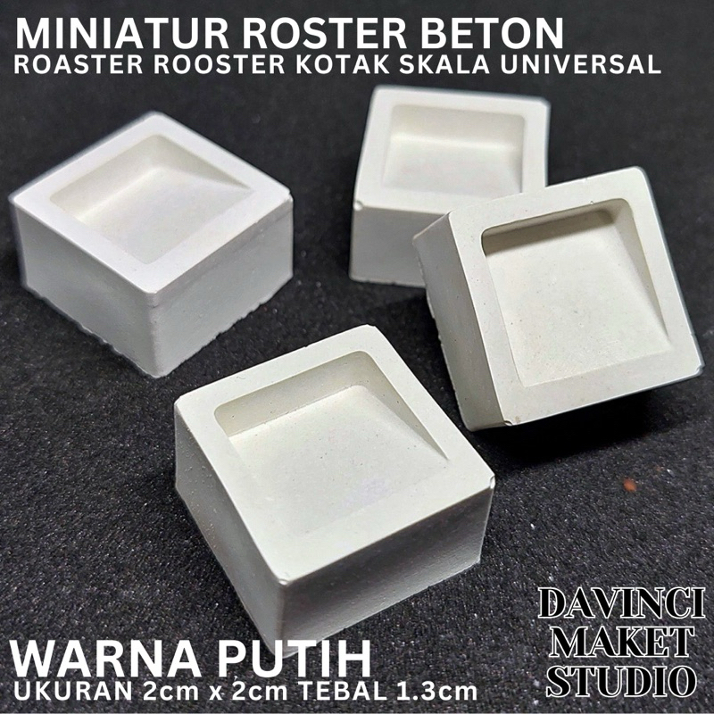 Miniatur Roster Persegi Putih Kecil Skala 40 50 60 64 Roaster Rooster Loster Bata Dinding Beton Fasa