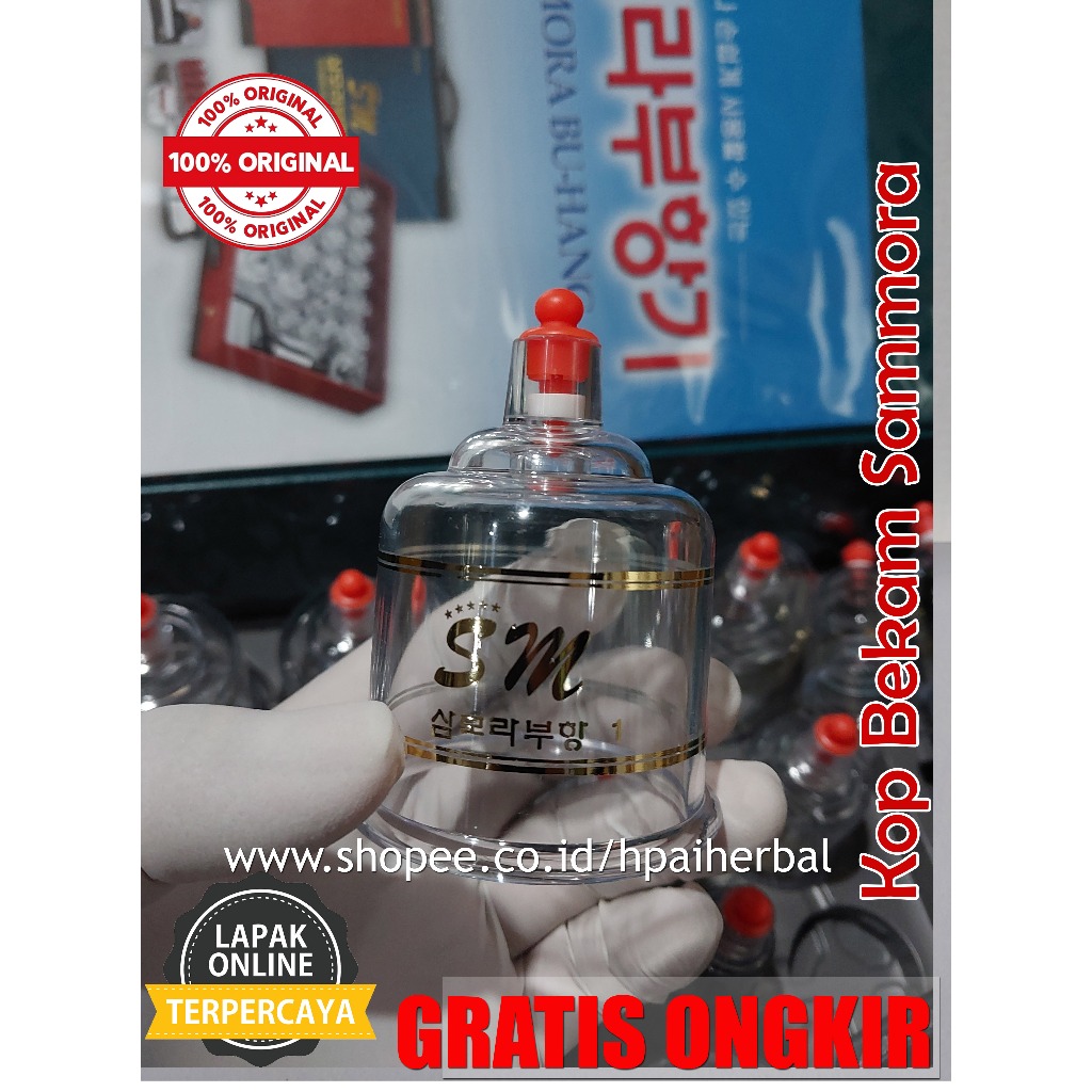 Kop Bekam Sammora Ecer satuan BOX BIRU / Refill Kop SAMMORA BOX BIRU