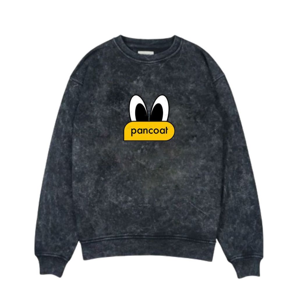 Pancoat Sweatshirt Black Sandwash Local Brand